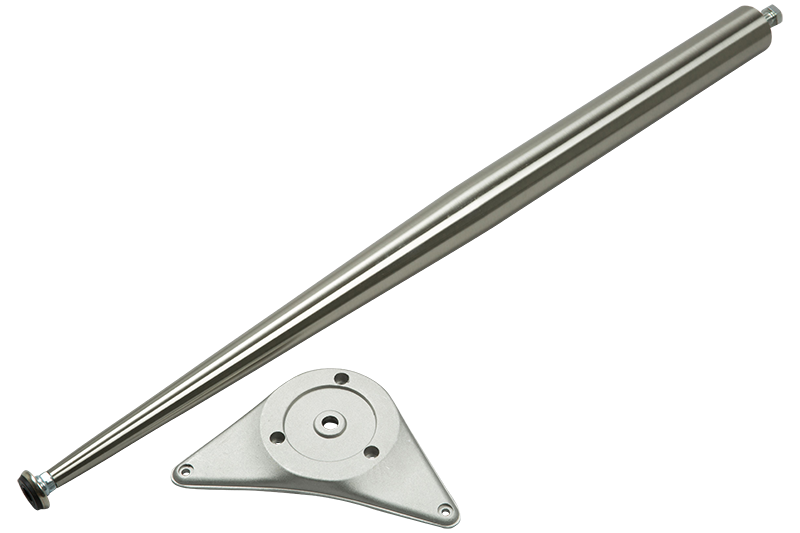 Konisk bordben træplade 705mm, børstet