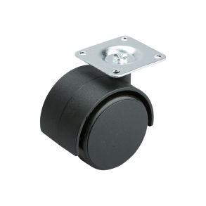 40mm sort møbelhjul u/ bremse