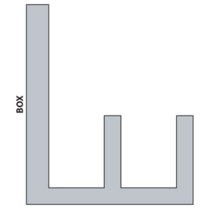 Alu-skinner til glas, 709mm