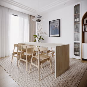 Bellevue-bord i ask lys