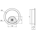 Kabelgennemføring, Ø68mm thumbnail #2