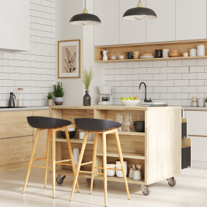 Køkken-ø i eg, 1281x810mm, Fanø - Hede