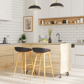 Køkken-ø i eg, 1281x810mm, Fanø - Skov