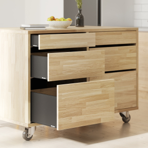 Køkken-ø i eg, 1281x810mm, Fanø - Strand