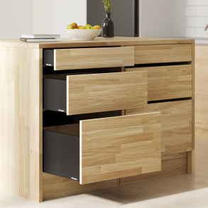 Køkken-ø i eg, 1281x810mm, Rømø - Strand