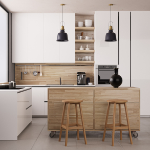 Køkken-ø i eg, 1681x627mm, Læsø - Hede