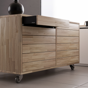 Køkken-ø i eg, 1681x627mm, Læsø - Skov