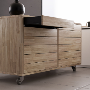 Køkken-ø i eg, 1681x810mm, Fanø - Skov