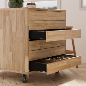 Køkken ø i eg, 854x627mm, Læsø - Skov