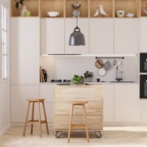 Køkken-ø i eg, 854x627mm, Læsø - Strand