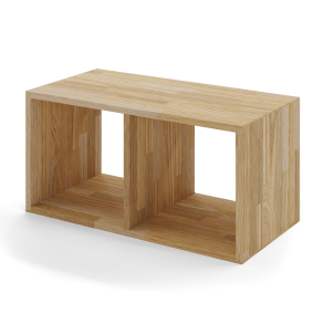 Reol i eg, 2 rum, 355x710x355mm