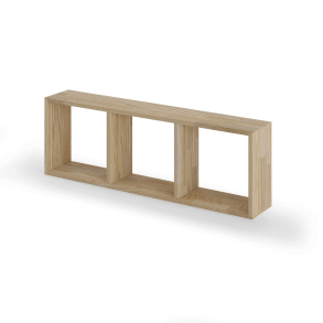 Reol i eg, 3 rum, 355x1065x177,5mm