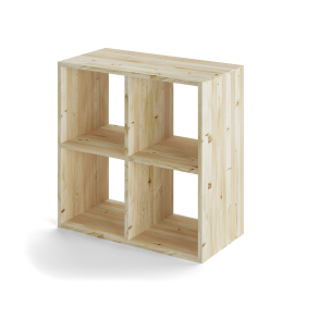 Reol i fyr, 4 rum, 710x710x355mm