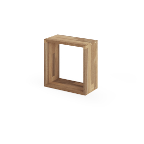 Reol i mahogni, 1 rum, 355x355x177,5mm