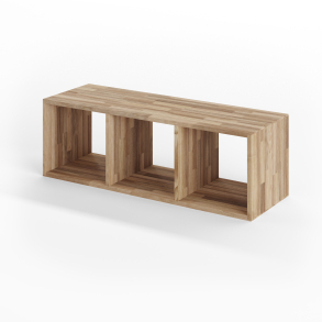 Reol i valnd, 3 rum, 355x1065x355mm