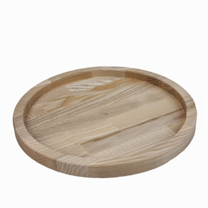 Rund bakke i 27mm ask lys, Ø300mm