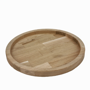 Rund bakke i 27mm eg, Ø300mm