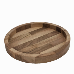 Rund bakke i 40mm valnød, Ø300mm