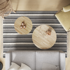 Rund bordplade i 27 mm eg