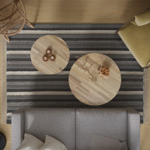 Rund bordplade i 18 mm valnd