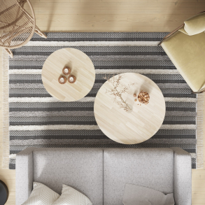 Rund bordplade i 18 mm eg