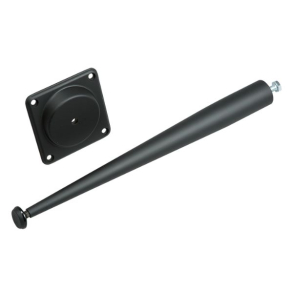 Skråt konisk bordben 450mm, sort